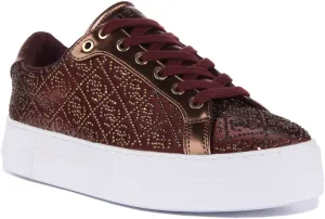 Guess Garmini In Wine Rhinestones For Women