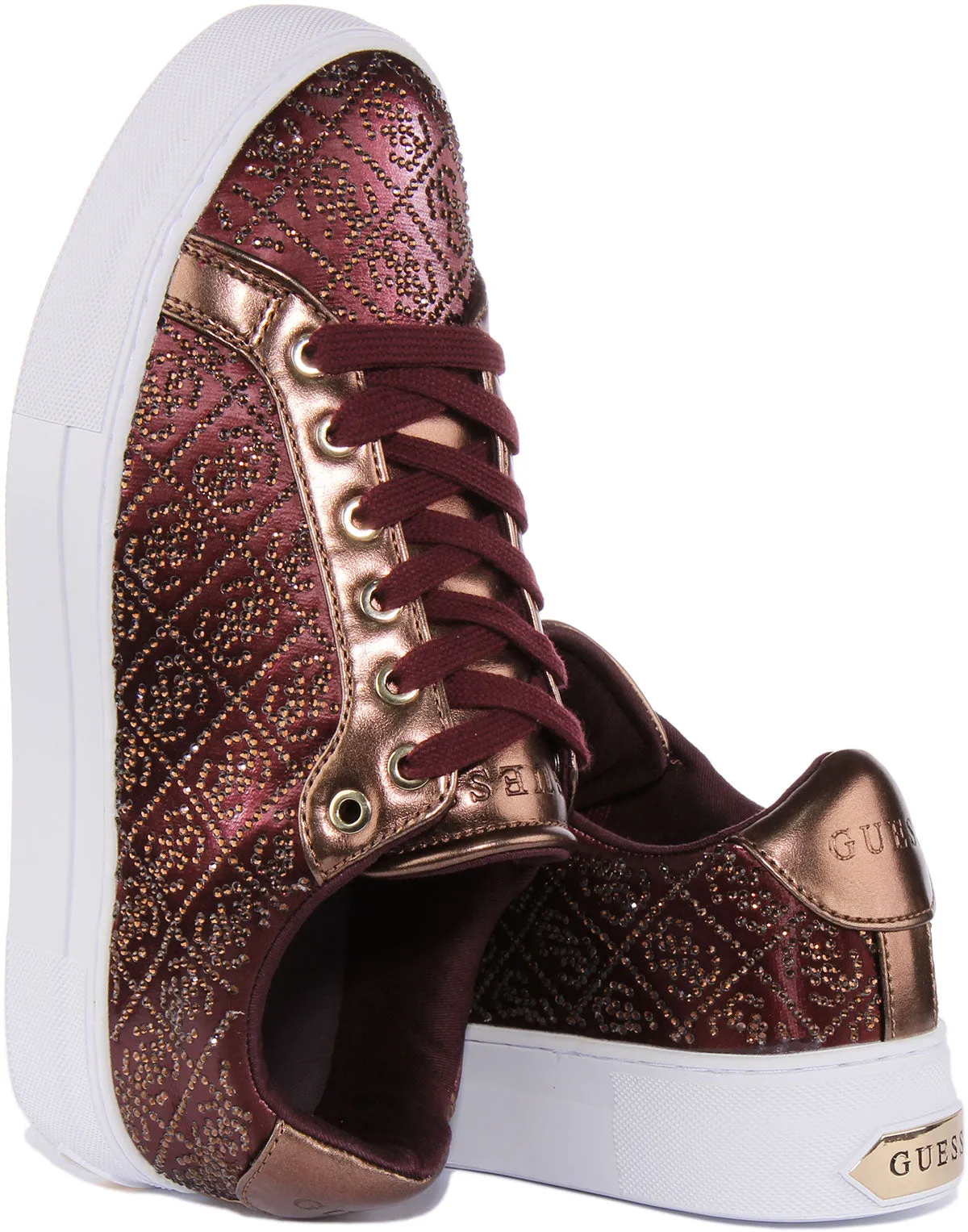 Guess Garmini In Wine Rhinestones For Women