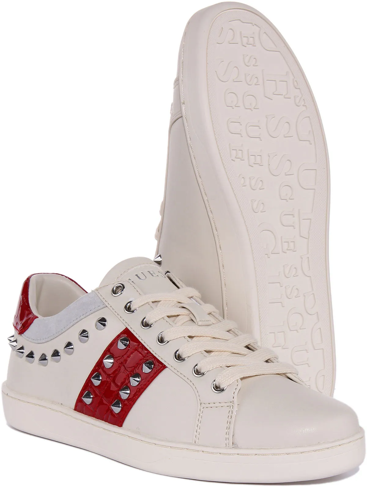 Guess Raelin3 Trainer In Off White For Women