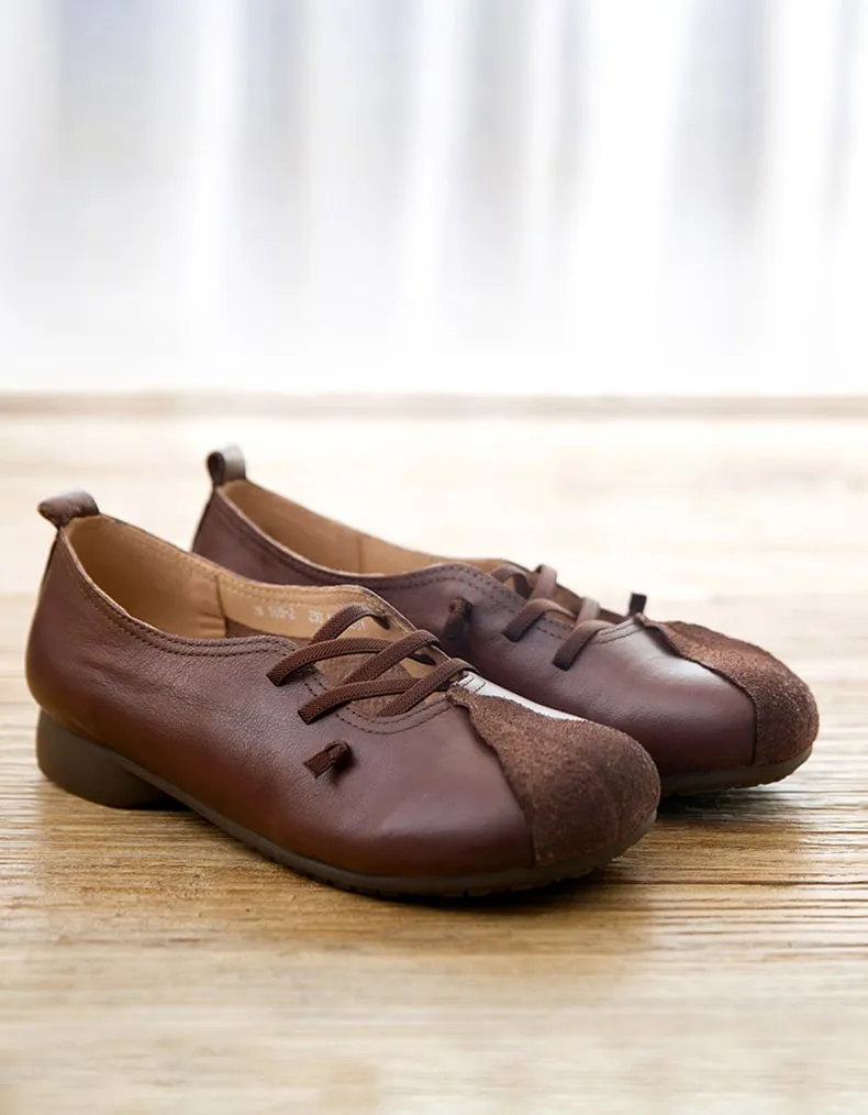 Handmade Comfortable Spring Leather Flats