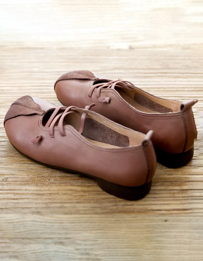 Handmade Comfortable Spring Leather Flats