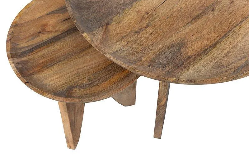 High Heels Mango Wood Side Table (2/Set)