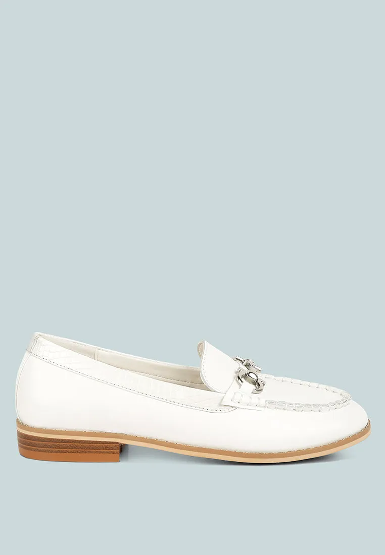 Holda Horsebit Embelished Loafers With Stitch Detail