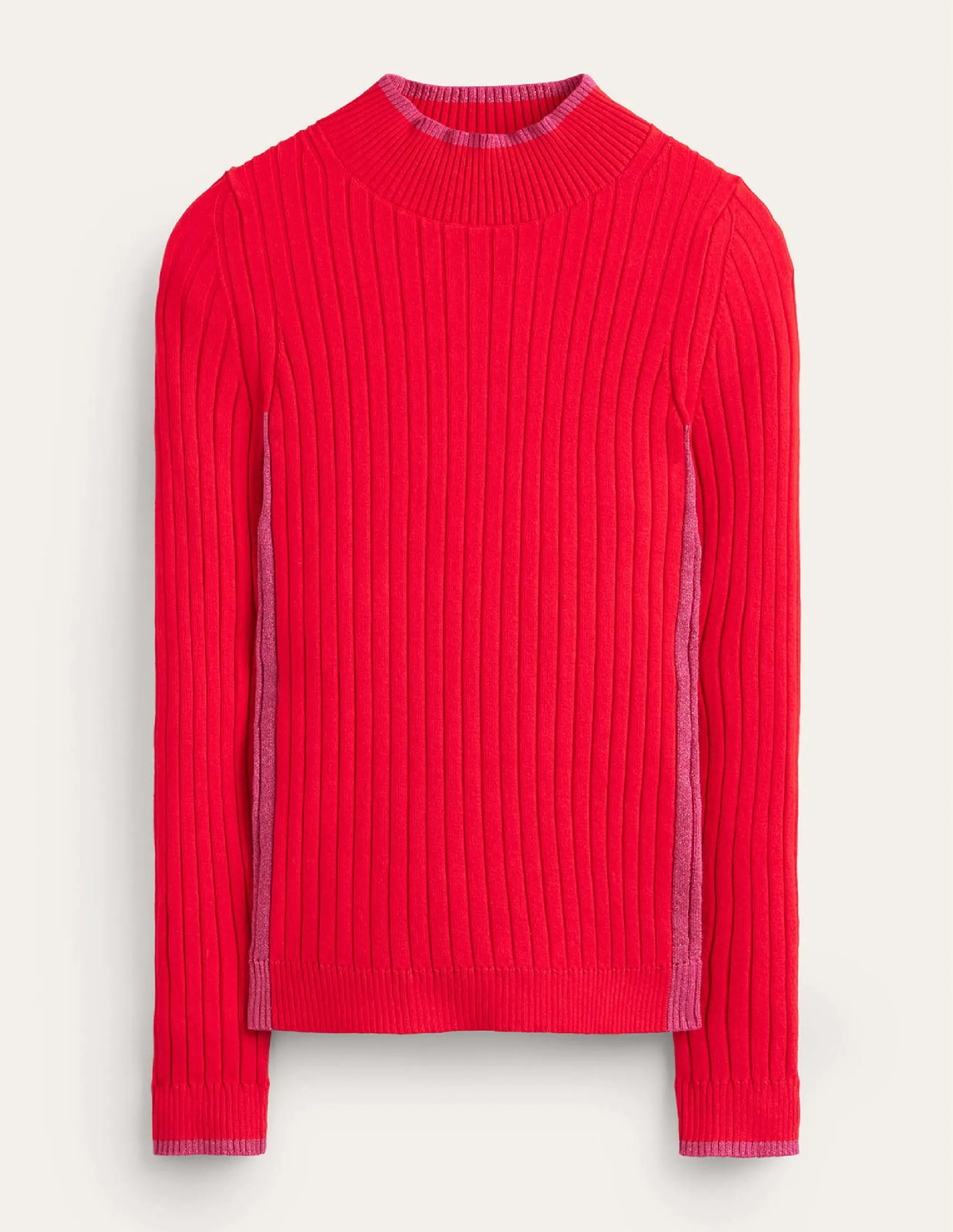 Isodora Ribbed Jumper-Brilliant Red