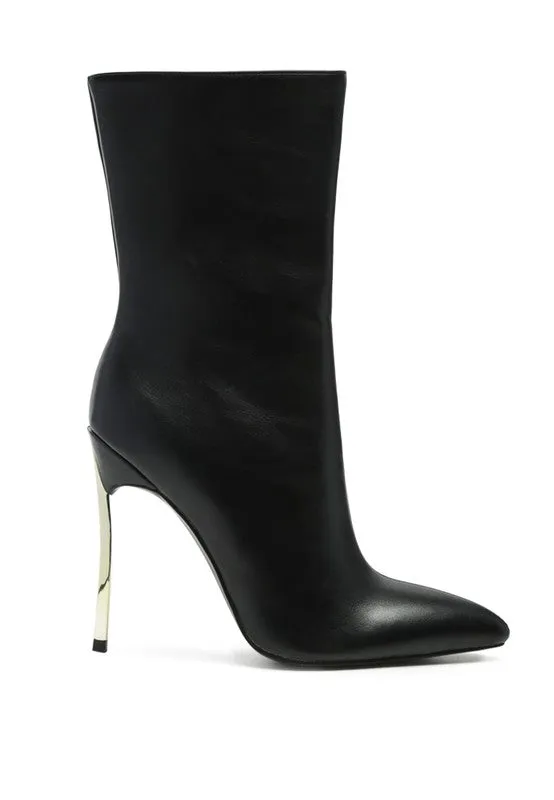 Klayton Metallic Stiletto High Heel Boots