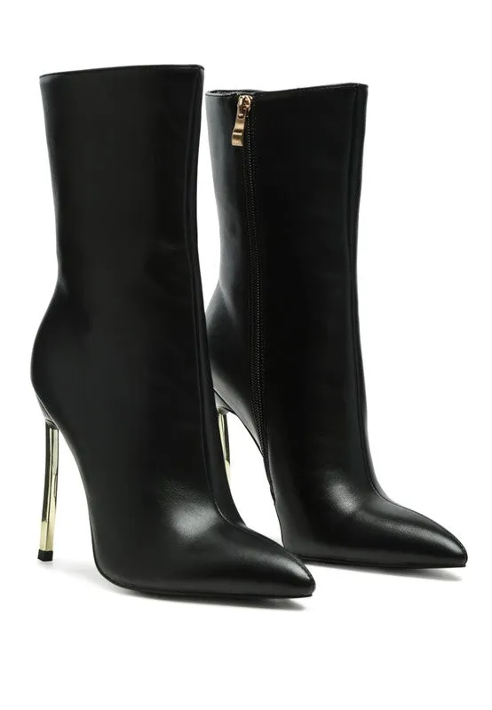 Klayton Metallic Stiletto High Heel Boots