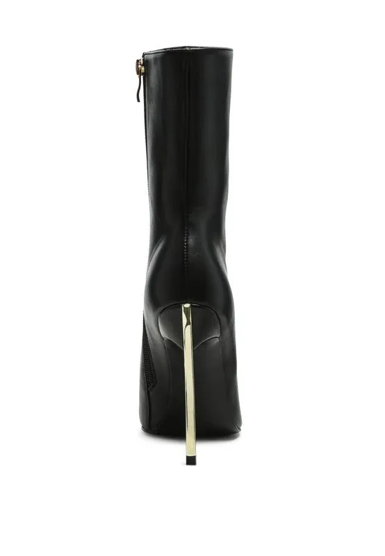 Klayton Metallic Stiletto High Heel Boots