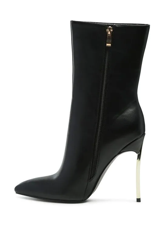 Klayton Metallic Stiletto High Heel Boots