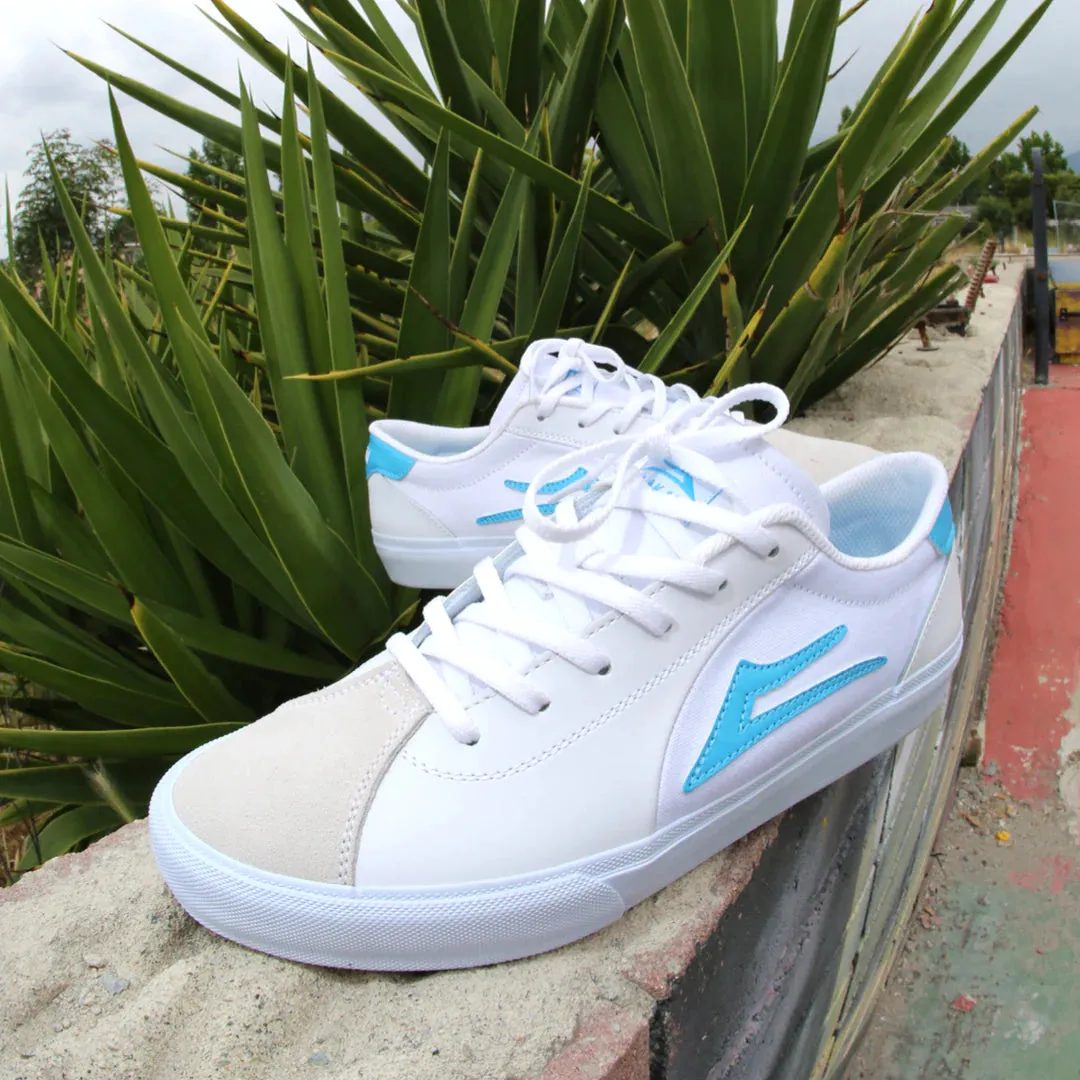 Lakai Shoes Flaco II - White/Cyan Leather