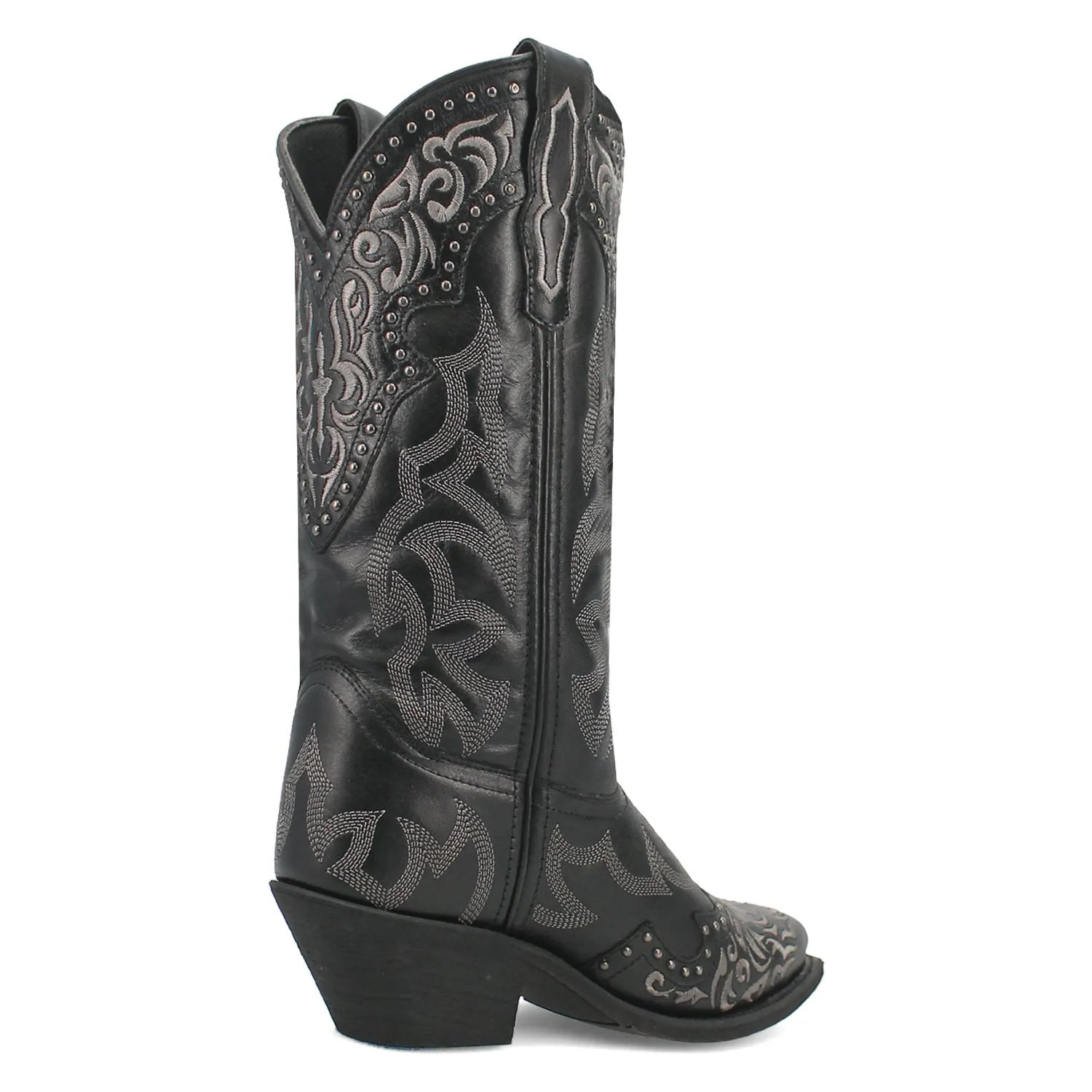 Laredo Womens Regan Black Leather Cowboy Boots