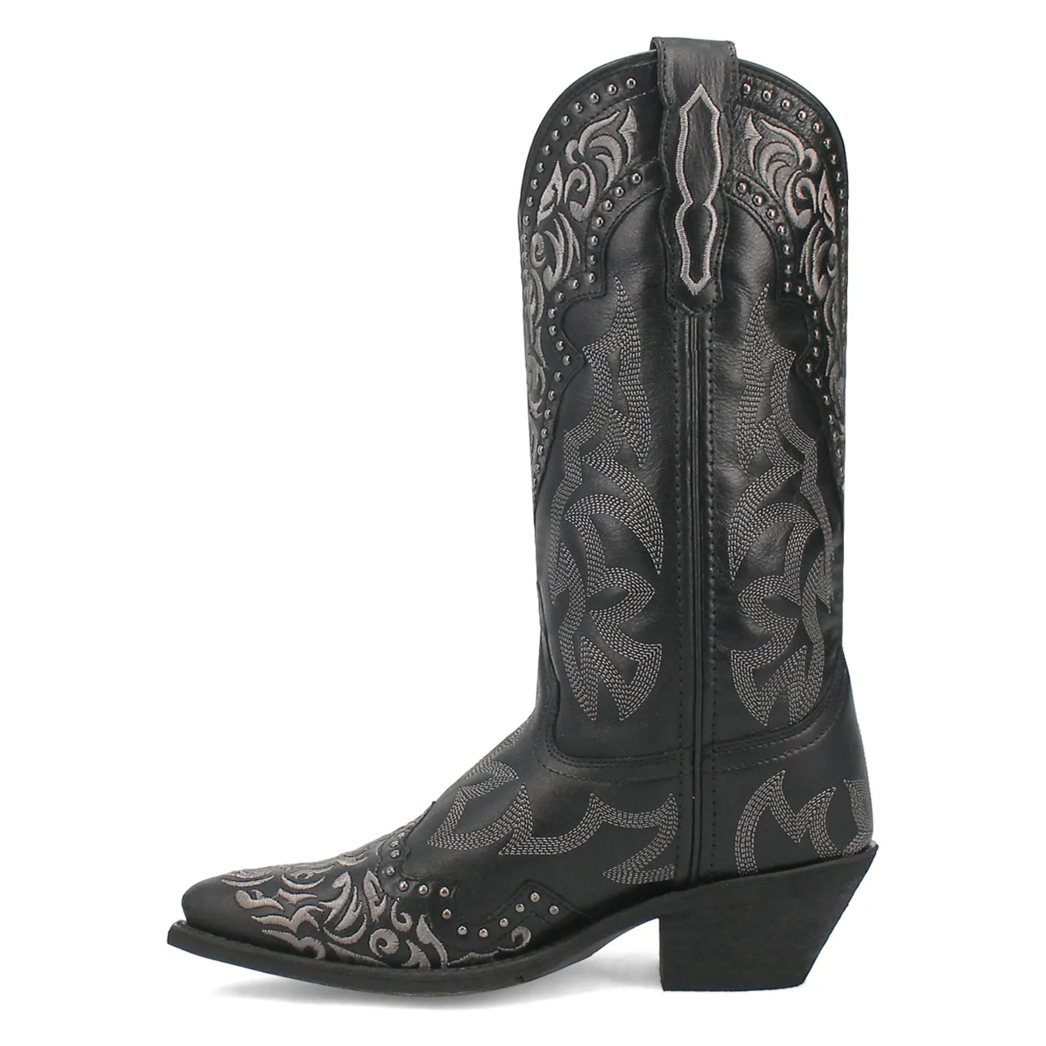 Laredo Womens Regan Black Leather Cowboy Boots