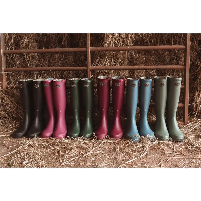 Le Chameau Iris Jersey Lined Ladies Wellington Boots - Bleu Fonce