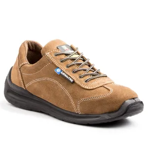 Lemaitre Viper Lightweight Leather Steel Toe Athletic Shoe - Beige