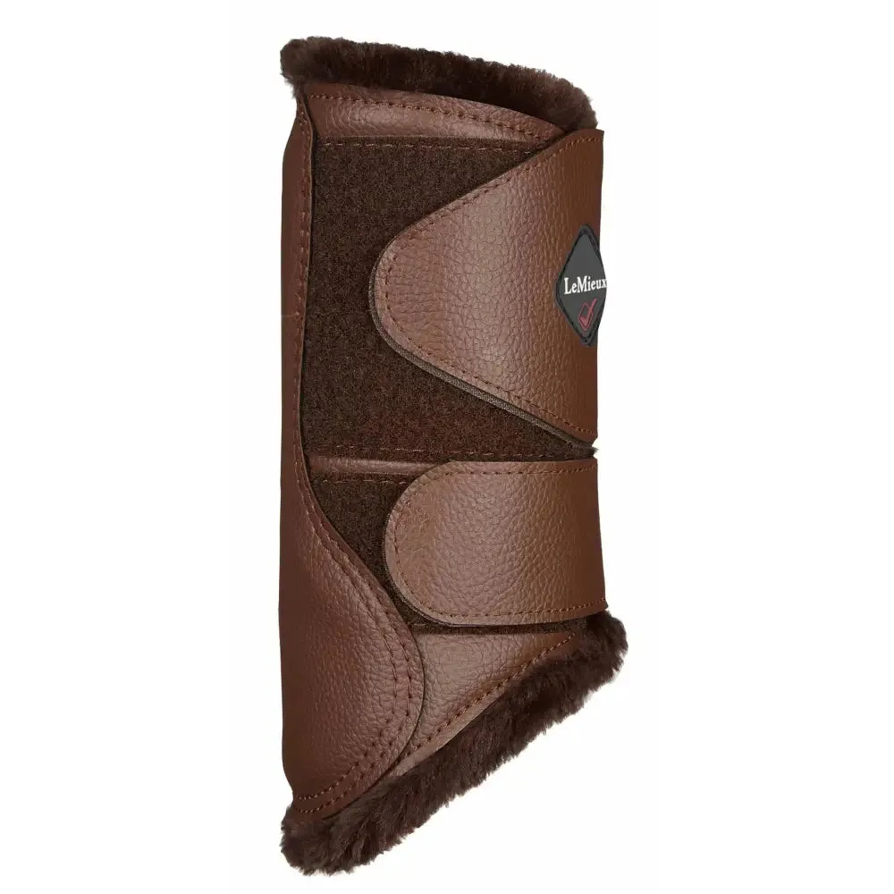 LeMieux Fleece Lined Brushing Boots Brown