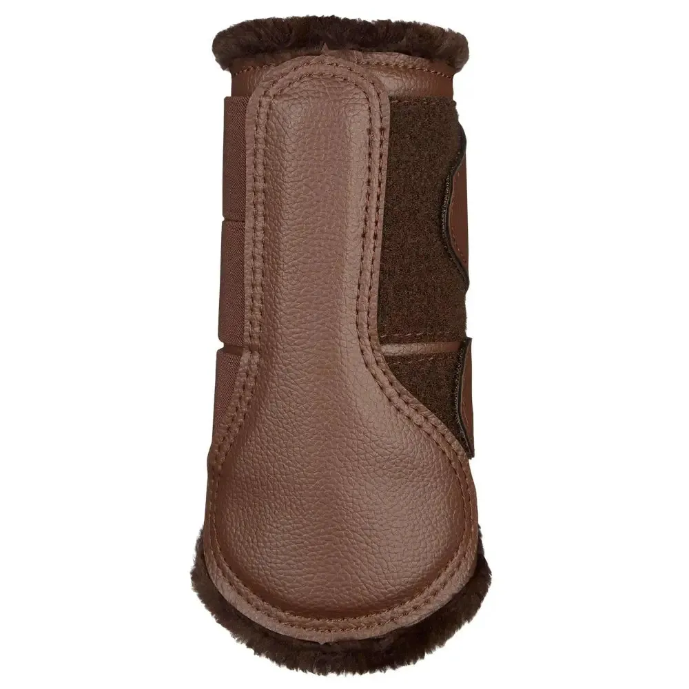 LeMieux Fleece Lined Brushing Boots Brown