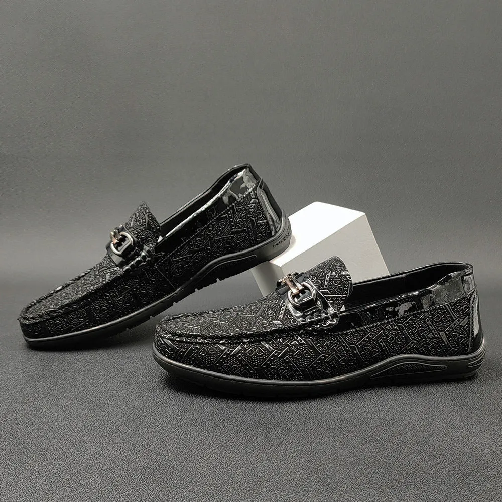 Men Retro Classic Leather Flat Casual Loafers