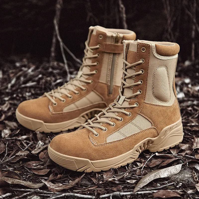 Men's high cut tactical boots Durable training shoes Outdoors combat boots