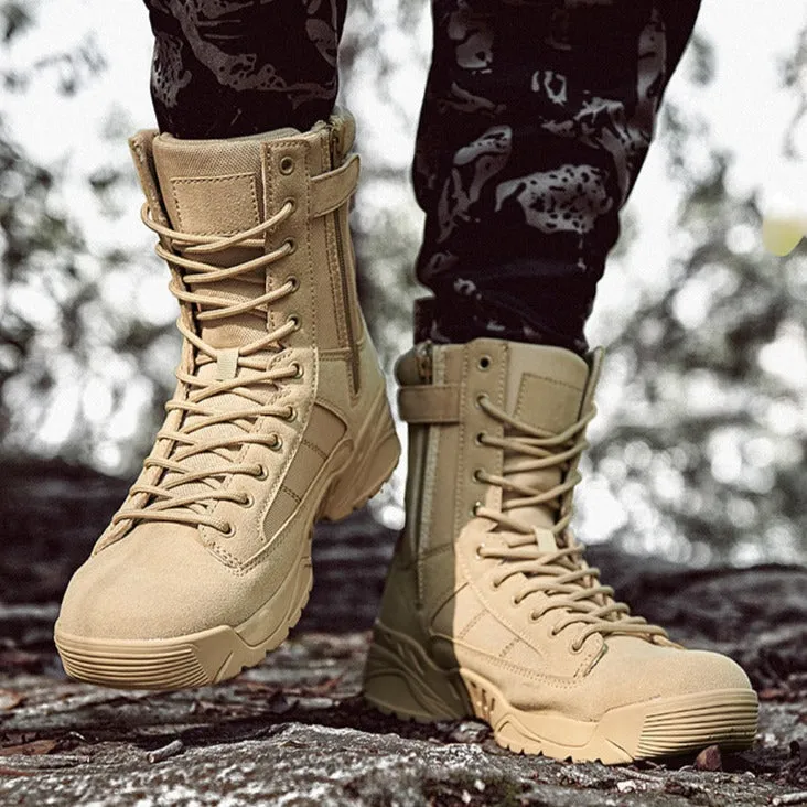 Men's high cut tactical boots Durable training shoes Outdoors combat boots