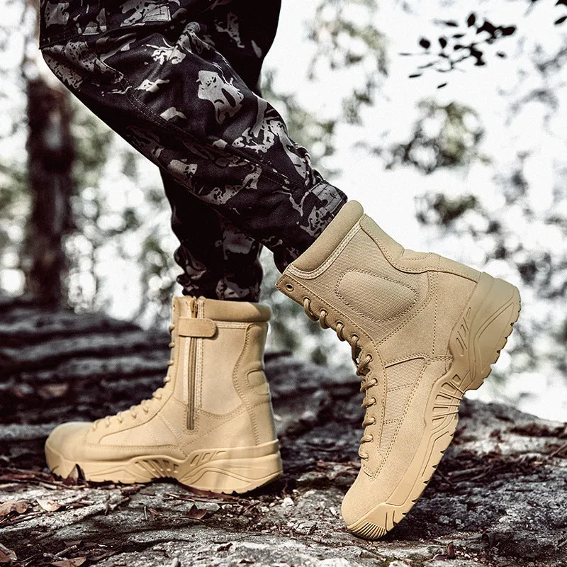 Men's high cut tactical boots Durable training shoes Outdoors combat boots