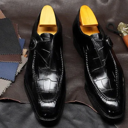 Men's strap loafers Classic business formal dress shoes