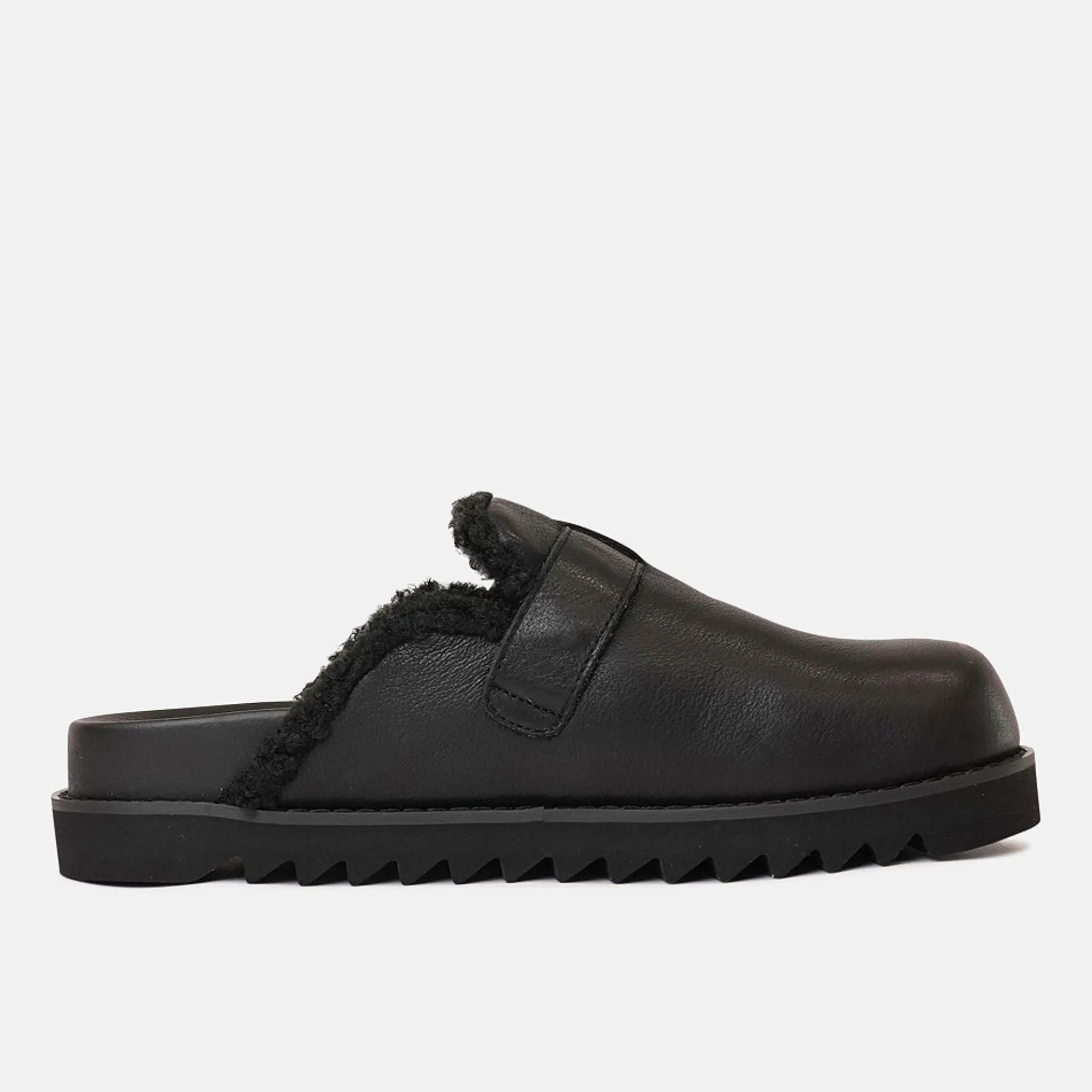 Merchah Black Leather Mules