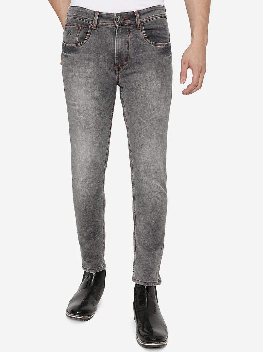 Midnight Grey Washed Slim Fit Jeans | Greenfibre