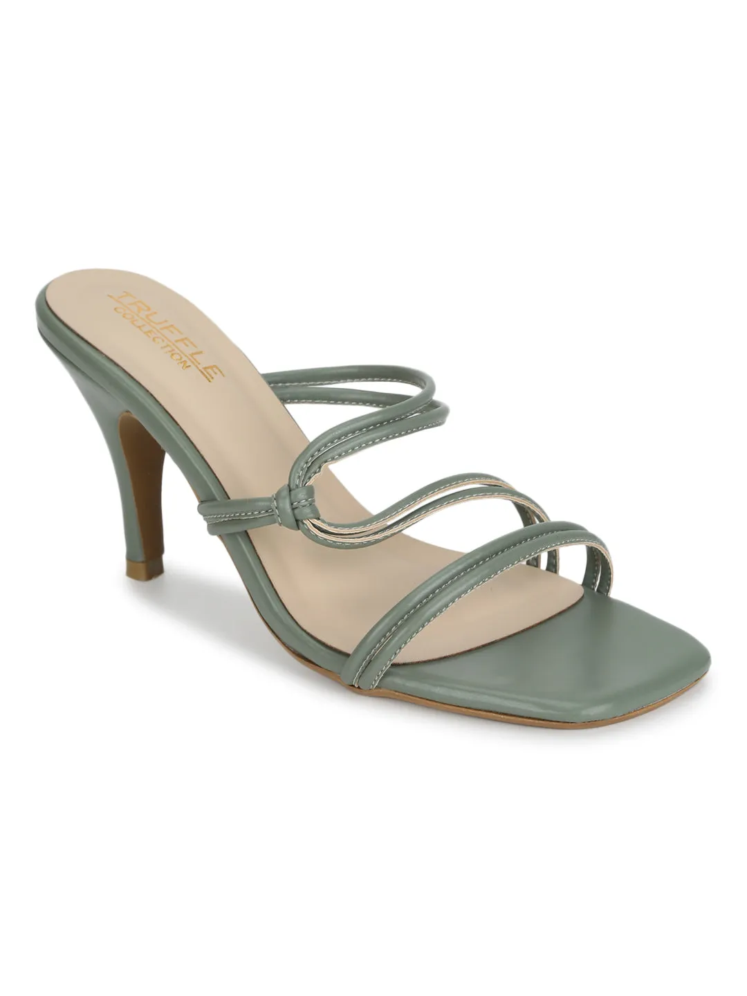 Mint Green PU Double Strap Stiletto Sandals (TC-ST-1298-MNT)