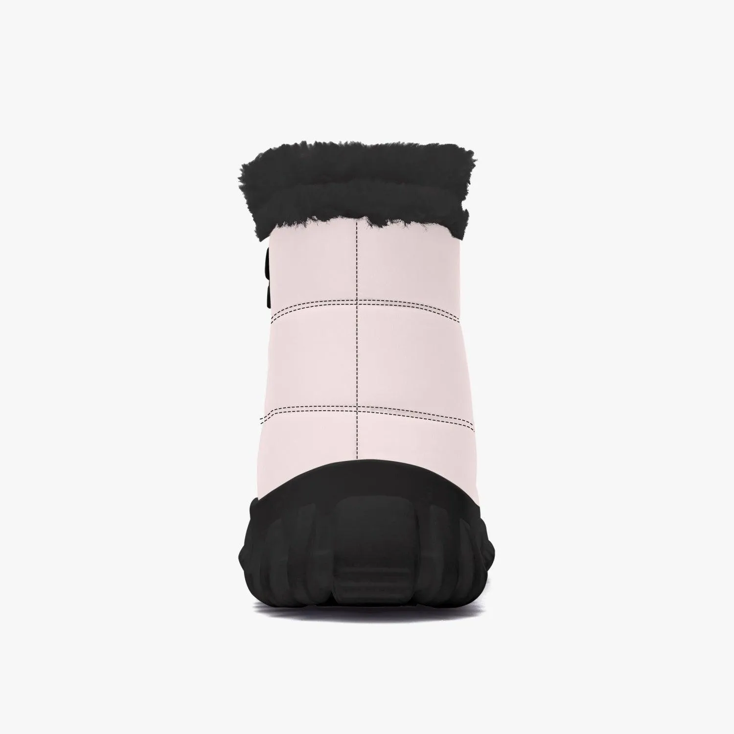 Misha Cotton-pad Fur Zipper Up Boots - Rose Milk