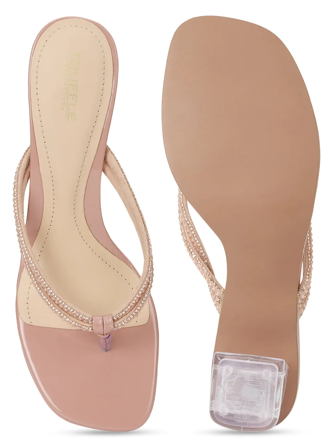 Nude Patent Block Sandals (TC-ST-018-NUD)