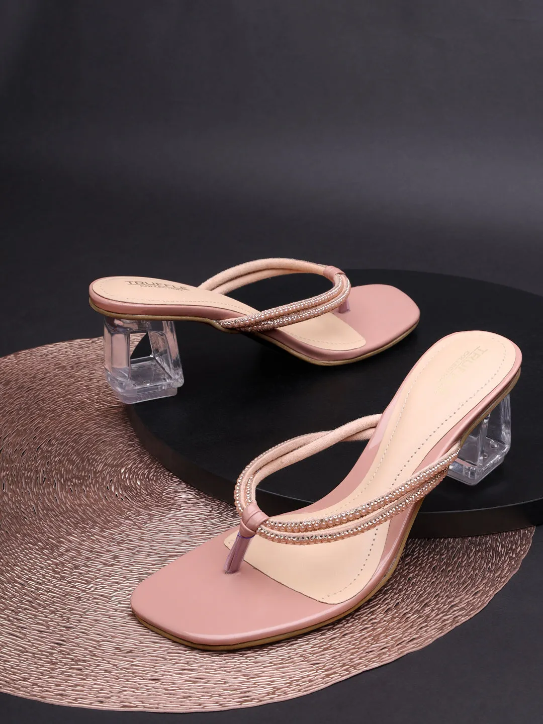 Nude Patent Block Sandals (TC-ST-018-NUD)