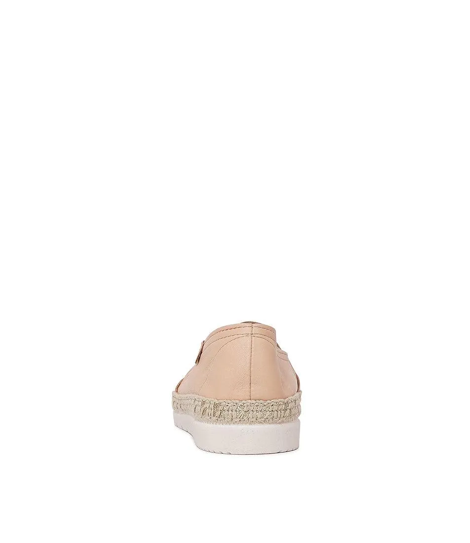 Nuria Nude Leather Espadrilles