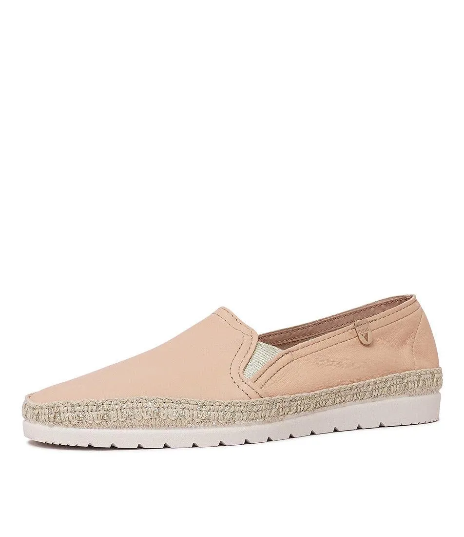 Nuria Nude Leather Espadrilles