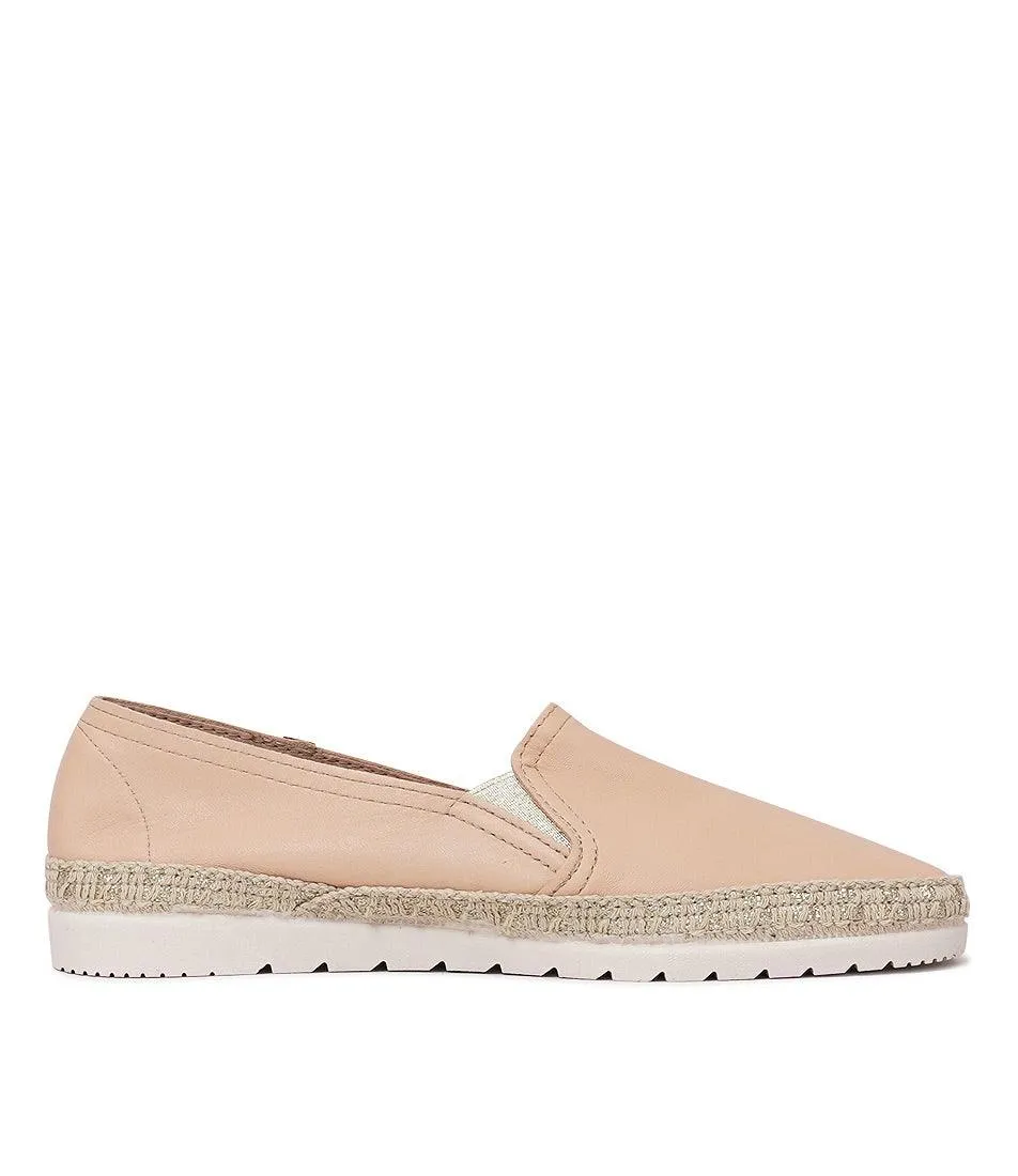 Nuria Nude Leather Espadrilles