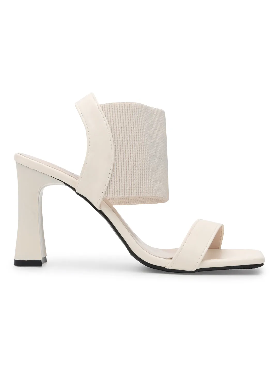 Off White PU Block Stylish Sandals (TC-RS3699-OWHT)