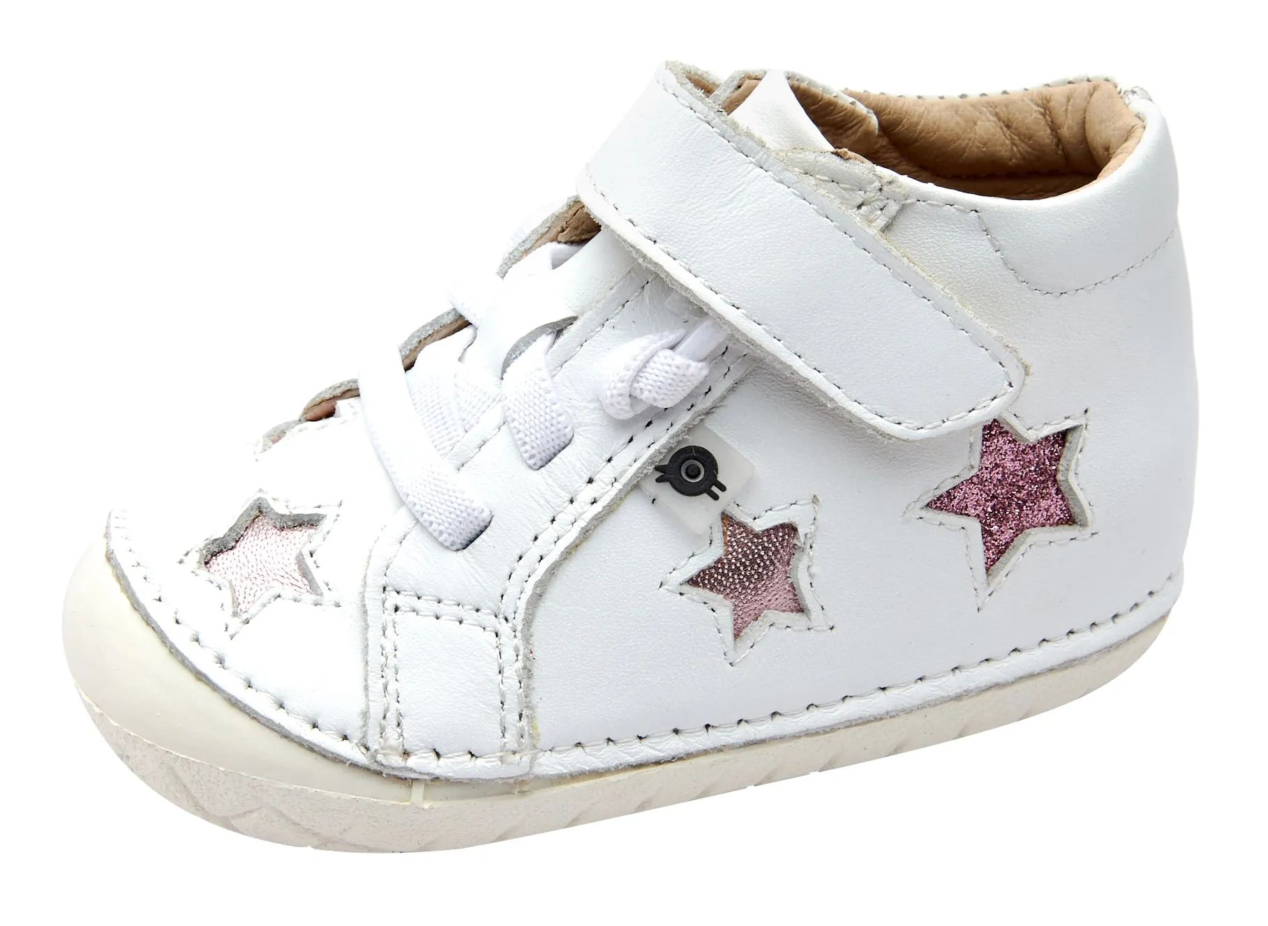 Old Soles Girl's Spangle Pave Shoes - Snow/Pink Frost/Glam Pink