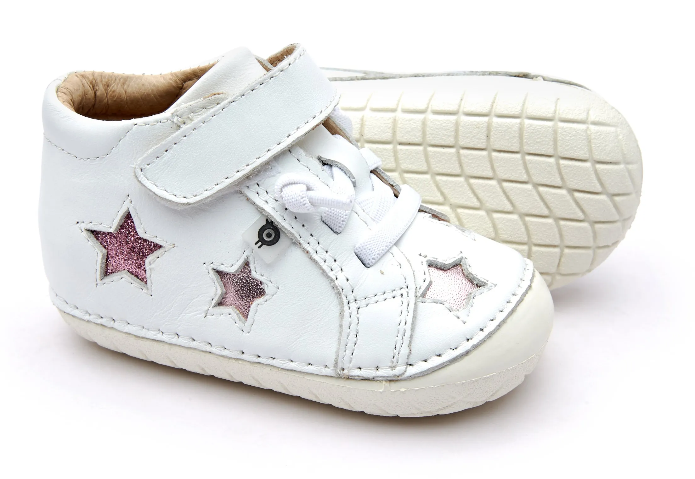 Old Soles Girl's Spangle Pave Shoes - Snow/Pink Frost/Glam Pink