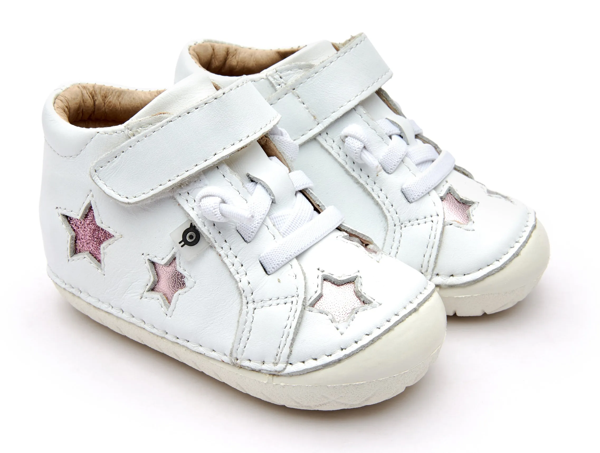 Old Soles Girl's Spangle Pave Shoes - Snow/Pink Frost/Glam Pink