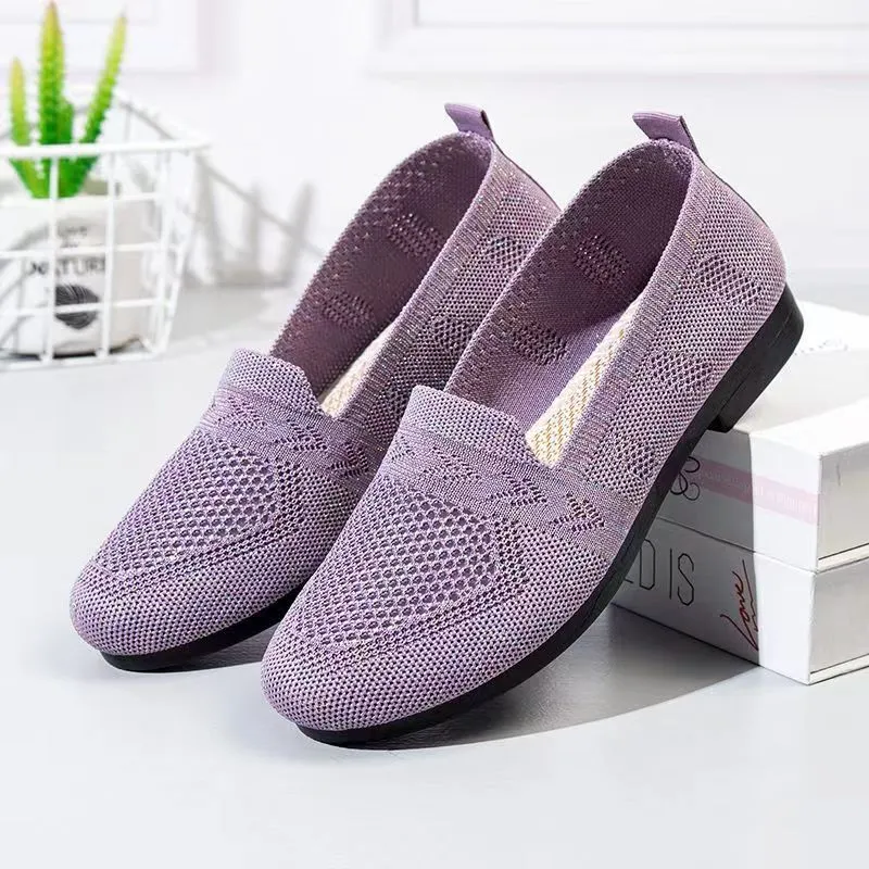 Owlkay Weaving Breathable Loafers  Comfortable Walking Casual Flats Shoes WF04