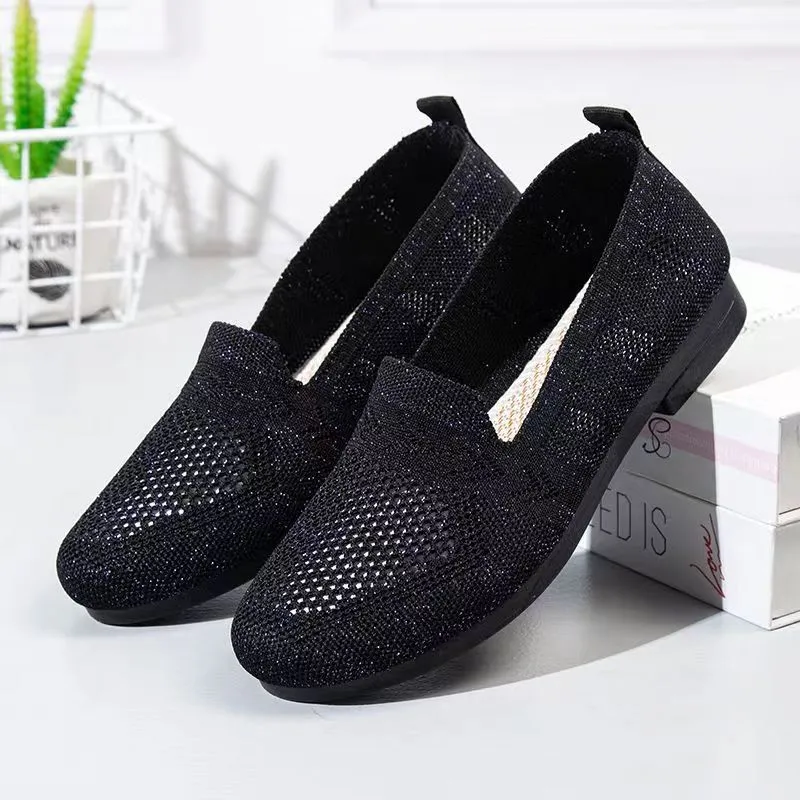 Owlkay Weaving Breathable Loafers  Comfortable Walking Casual Flats Shoes WF04