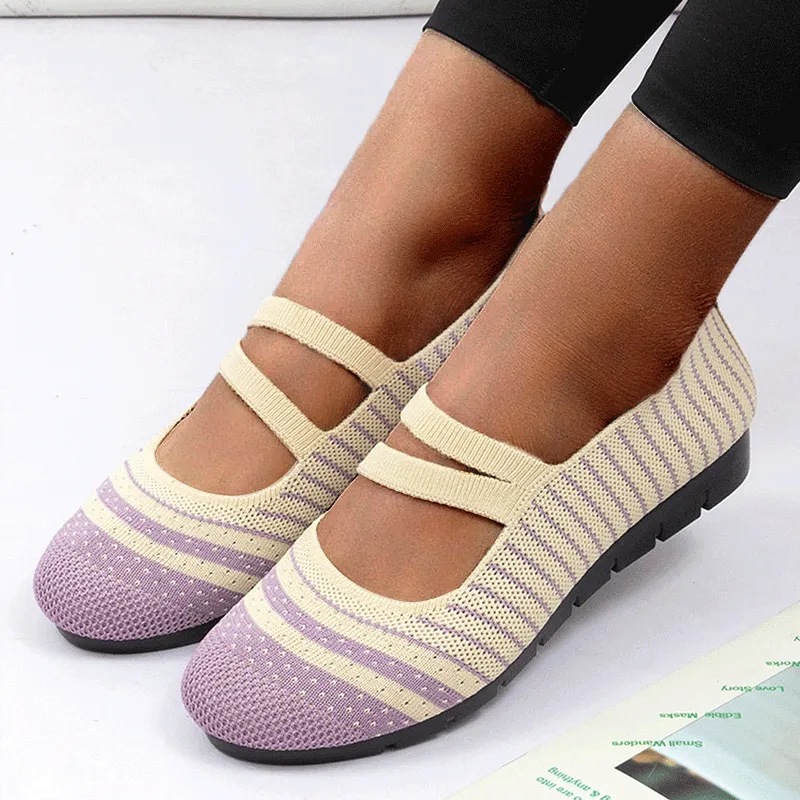 Owlkay Weaving Breathable Loafers  Comfortable Walking Casual Flats Shoes WF12