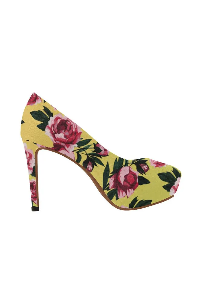 Pink & Yellow Women's High Heels