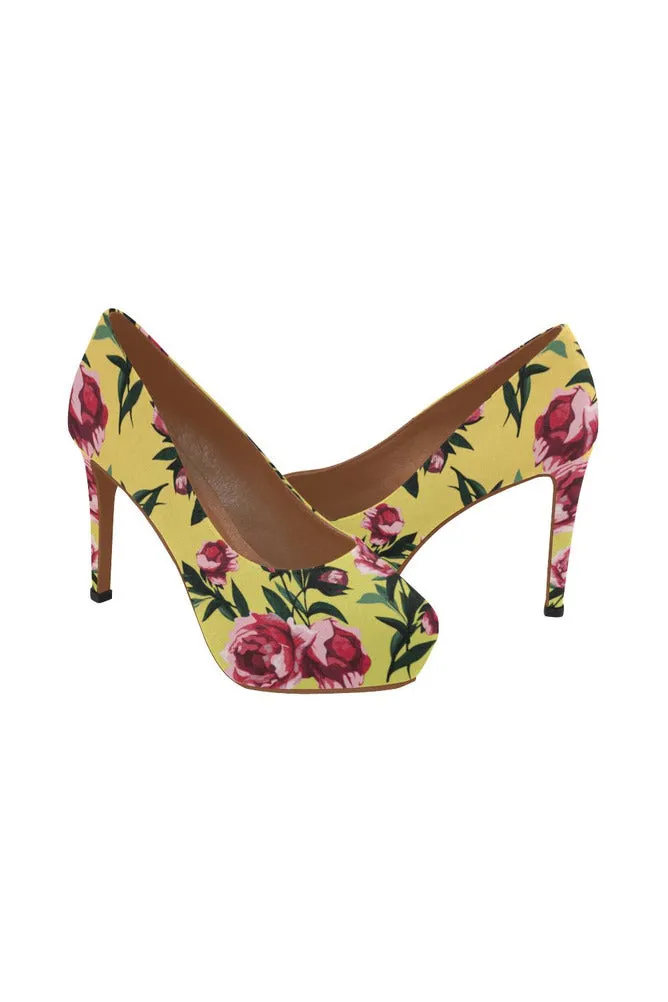 Pink & Yellow Women's High Heels