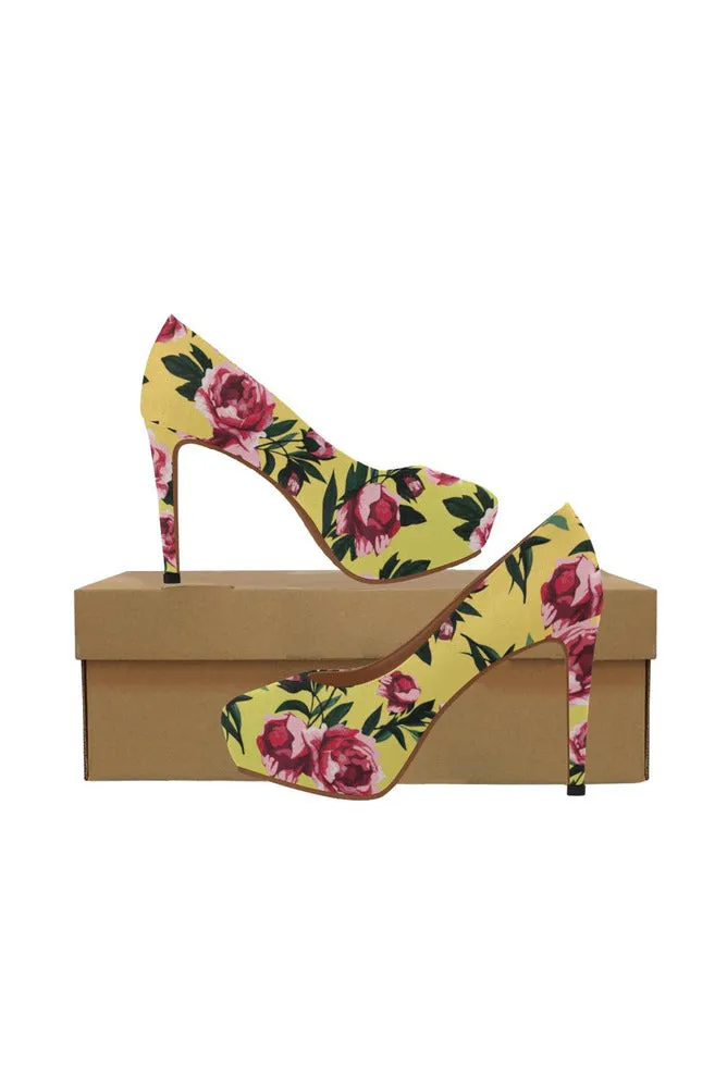 Pink & Yellow Women's High Heels