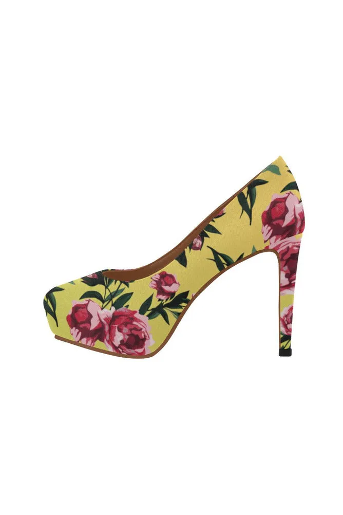 Pink & Yellow Women's High Heels