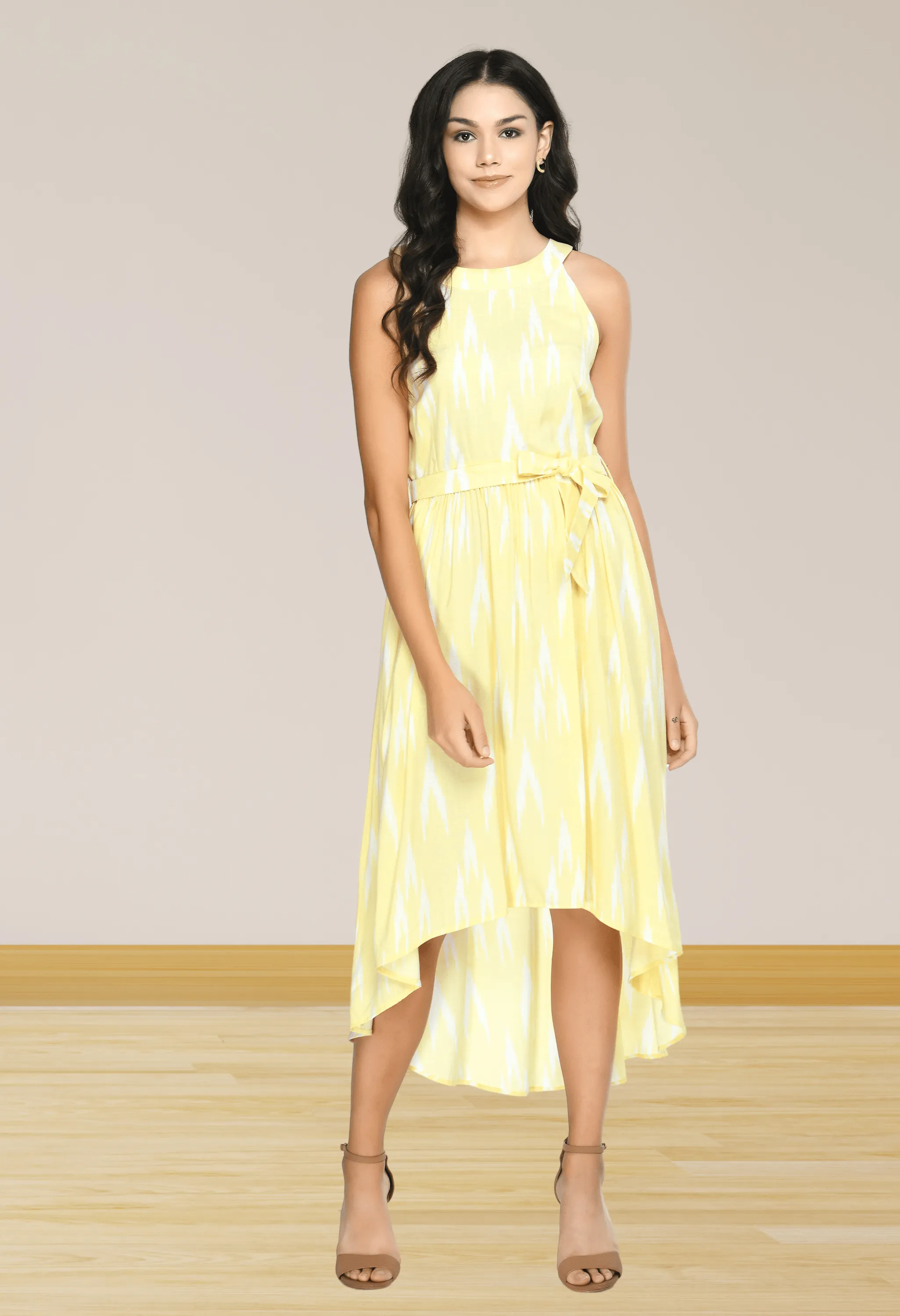 Plus Size Marigold Yellow High Low Dress