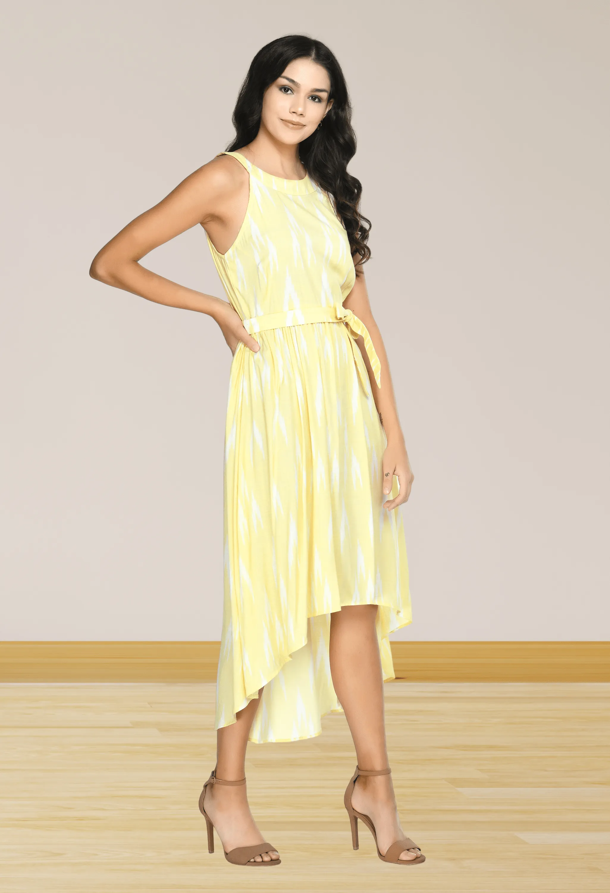 Plus Size Marigold Yellow High Low Dress