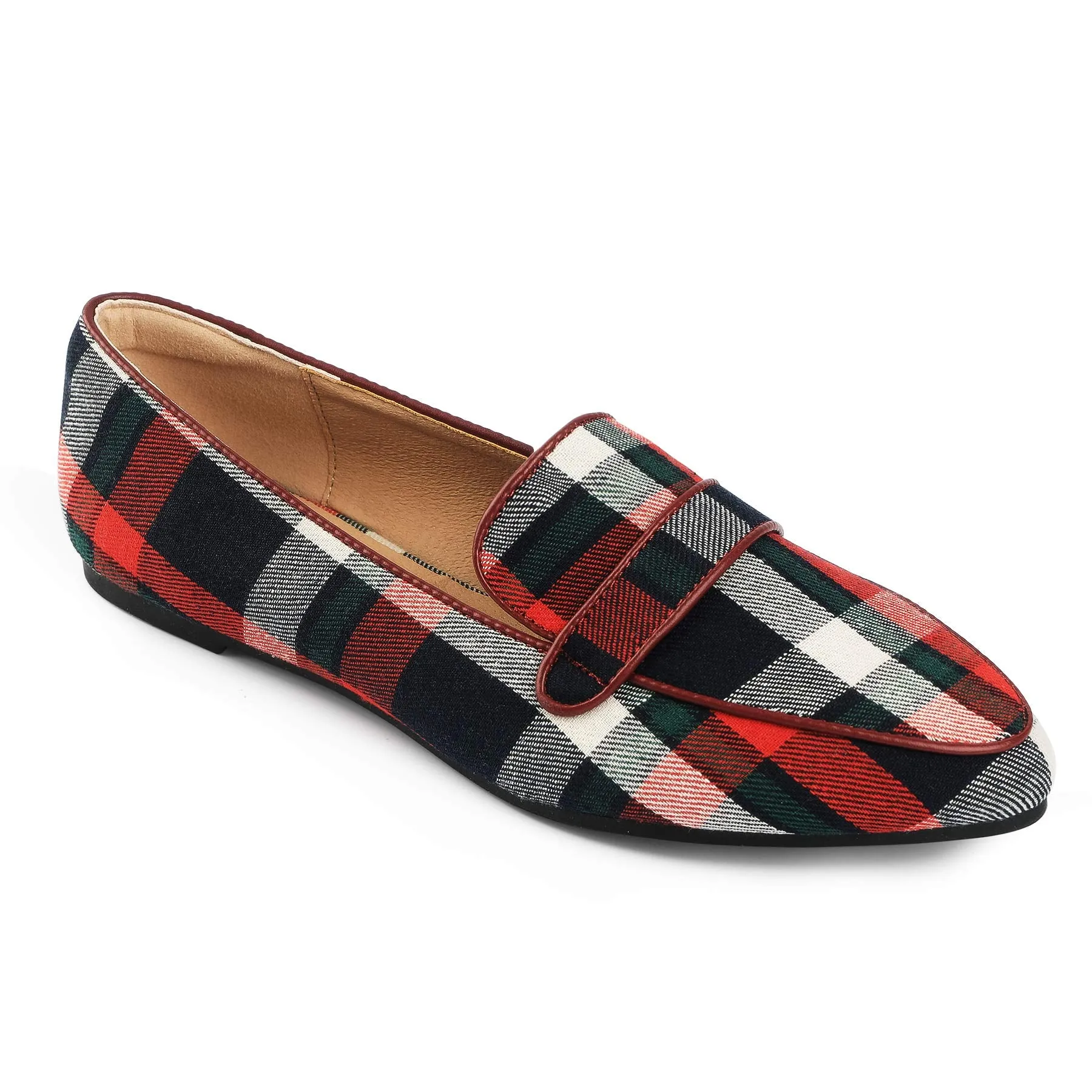 Pointed Toe Loafers Slip on Flat