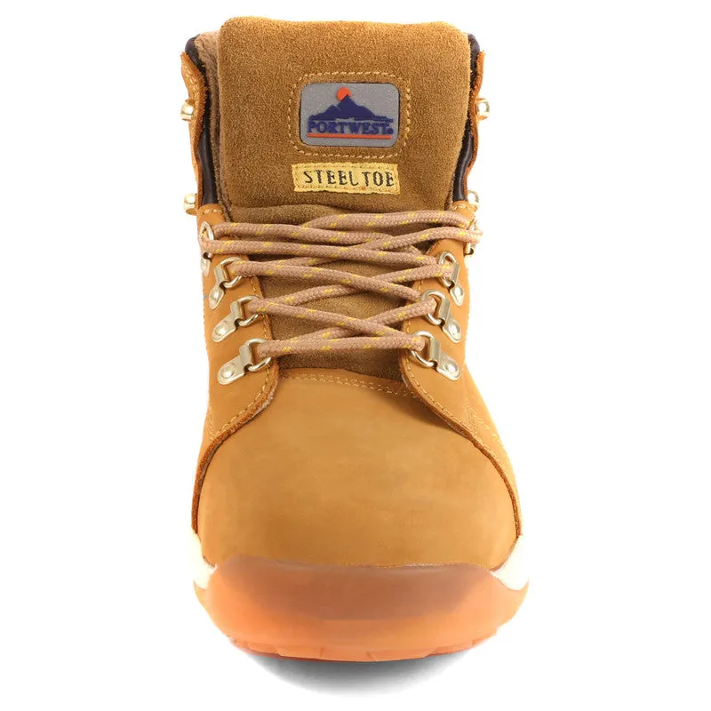 Portwest Work Boot FW31 - Steelite Mid Cut Nubuck Boot SB HRO Honey