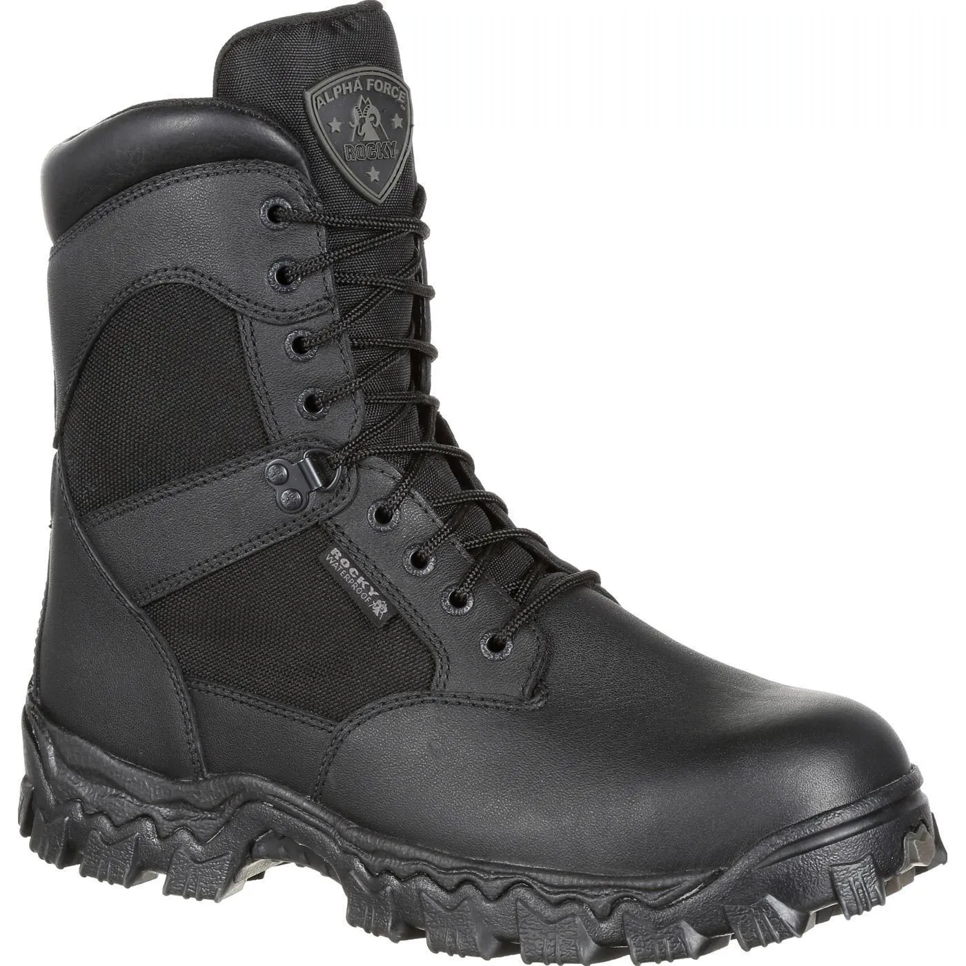 PRICE DROP: Rocky AlphaForce Waterproof Duty Black Boot - Ships Same/Next Day!