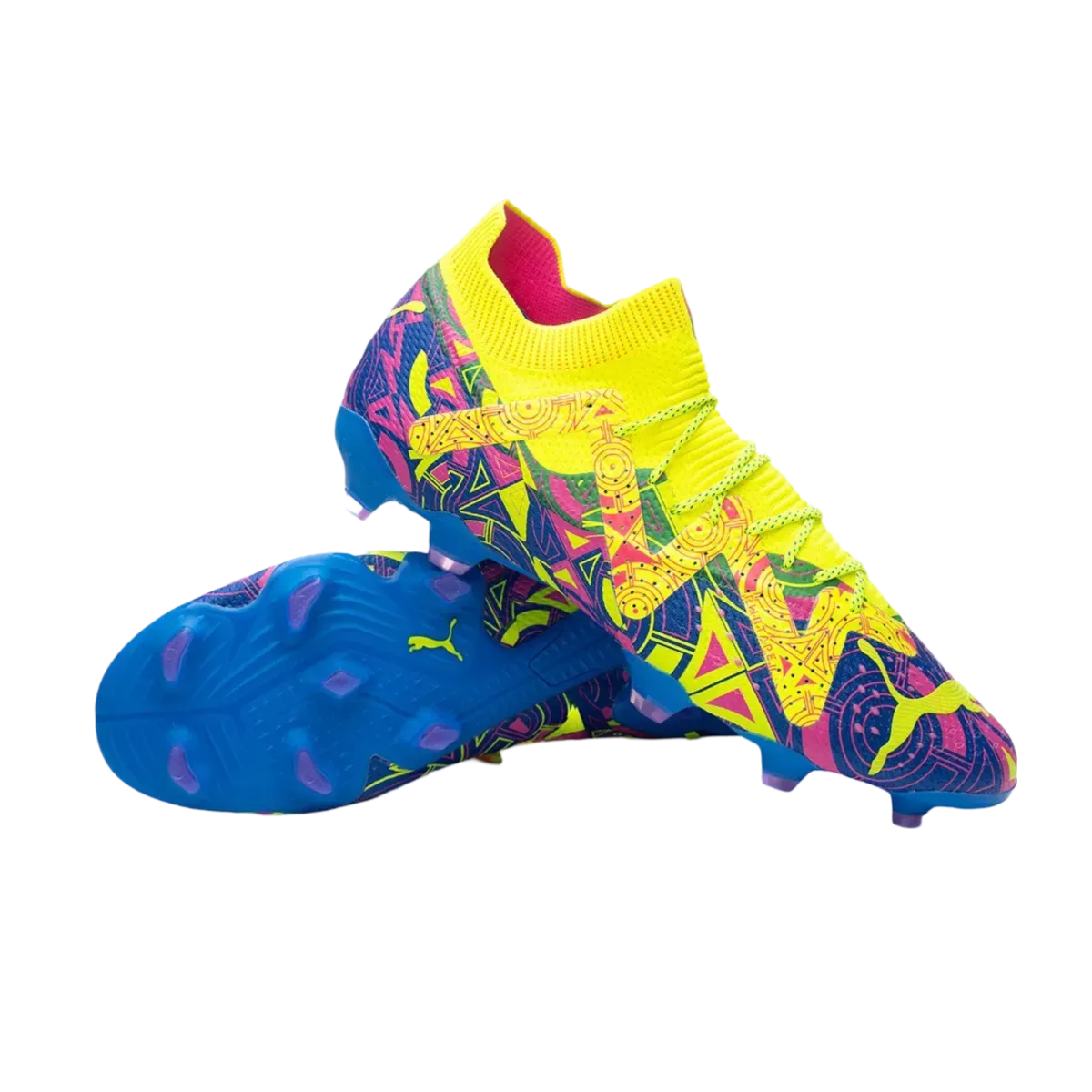 Puma Future Ultimate FG/AG Yellow Blue - Goatkits Boots